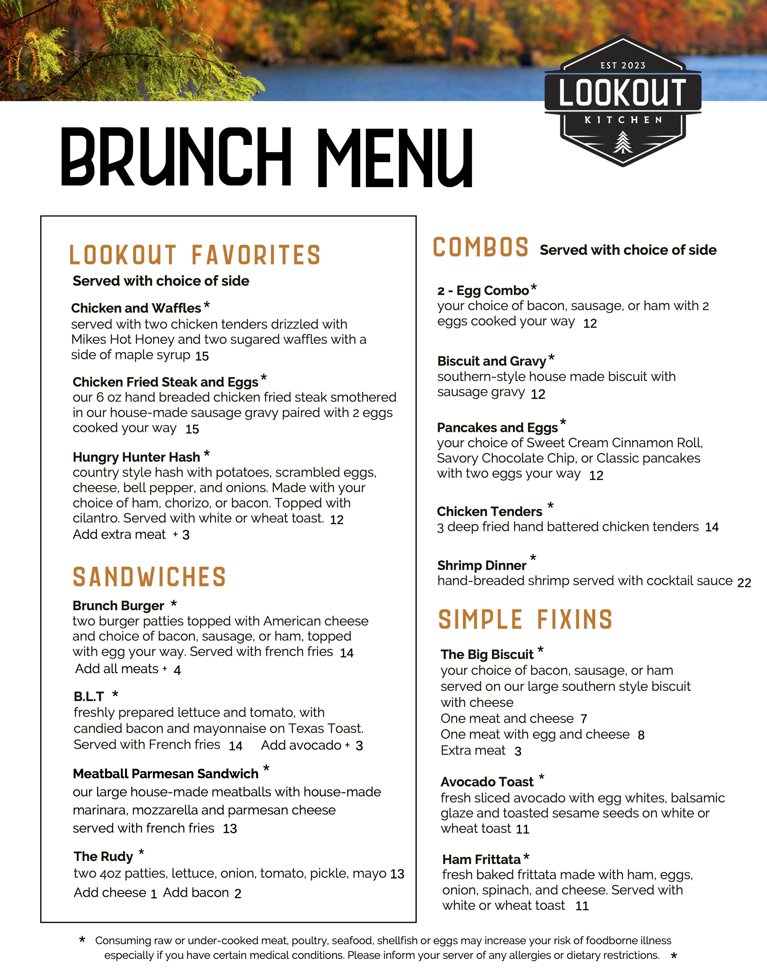 How much do things cost on the lookout kitchen menu? Get a simple guide to their affordable food prices!