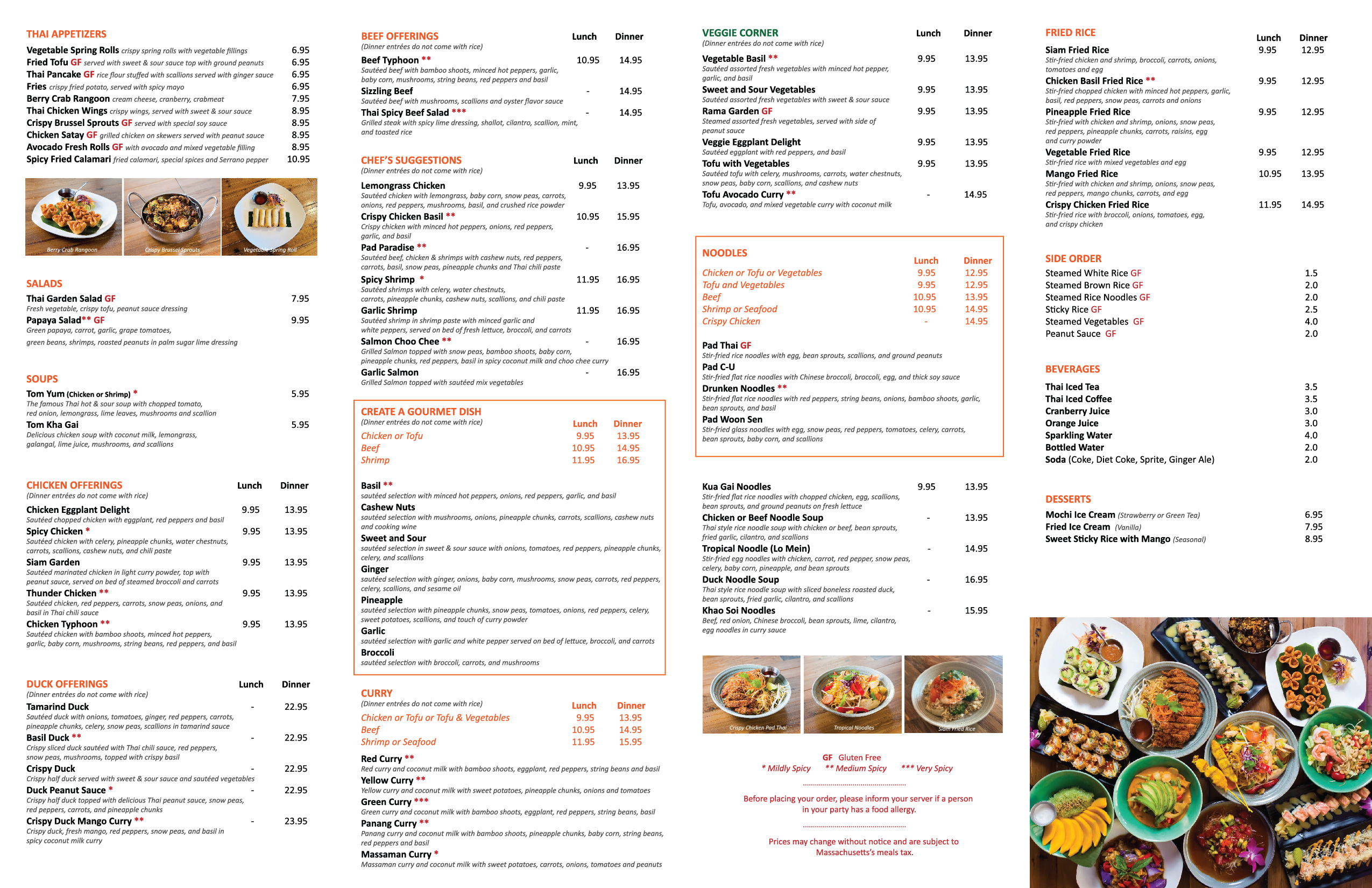 Whats new on the sweet rice thai cuisine menu? Discover their latest delicious Thai food items!