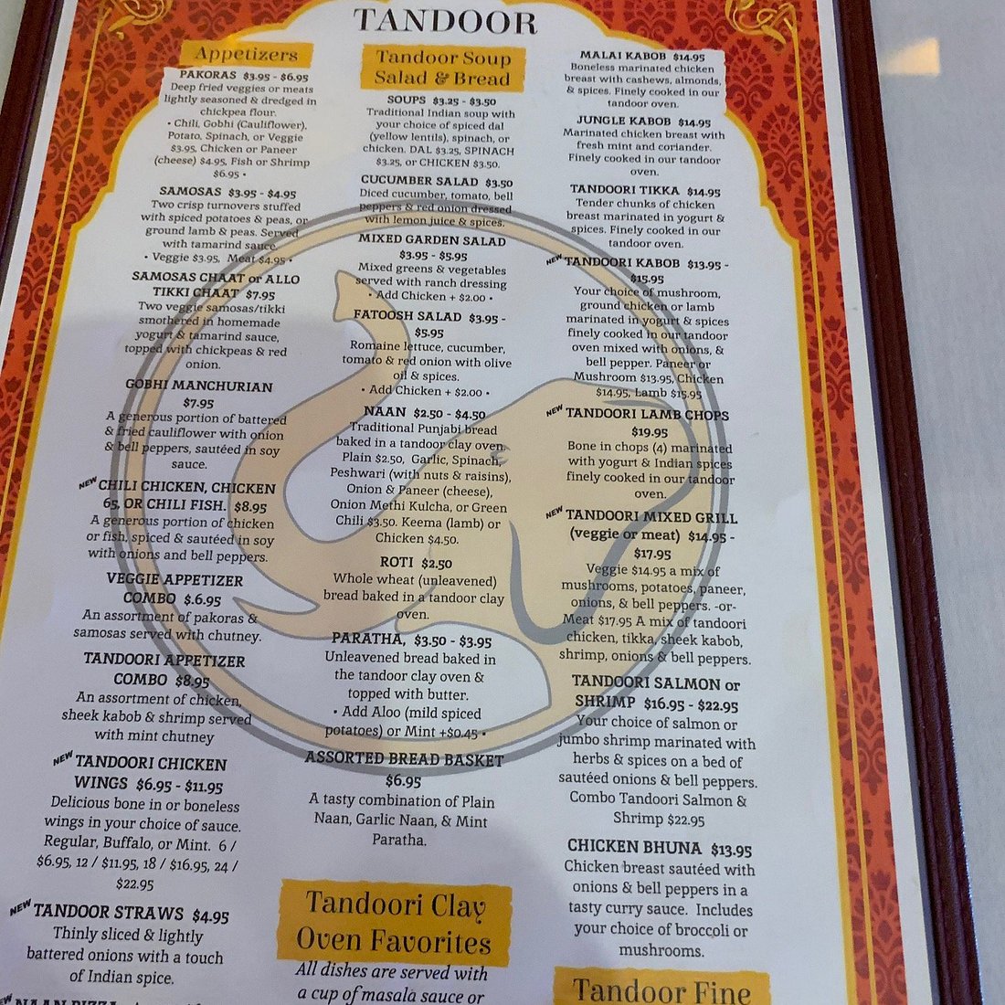 tandoor fine indian cuisine menu prices how much? budget friendly indian dining guide