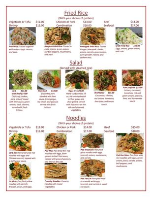 Thai Jasmine Cuisine Menu Prices Revealed How Much For Great Thai