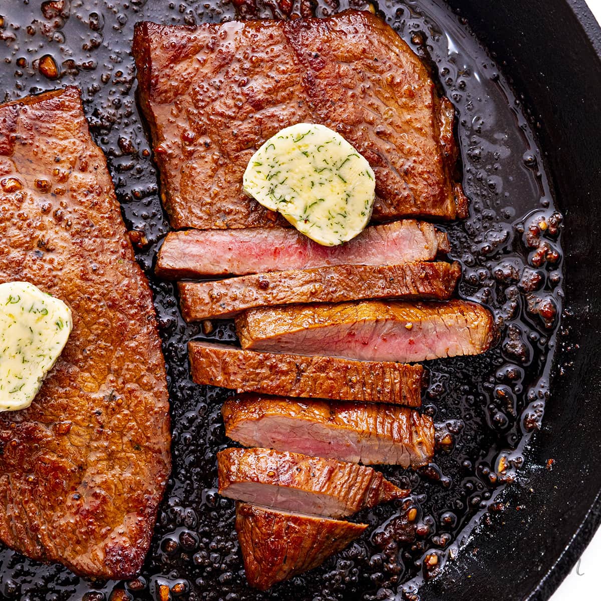 Pan Seared Thin Sirloin Tip Steak Recipes Simple How-To in 15 Minutes