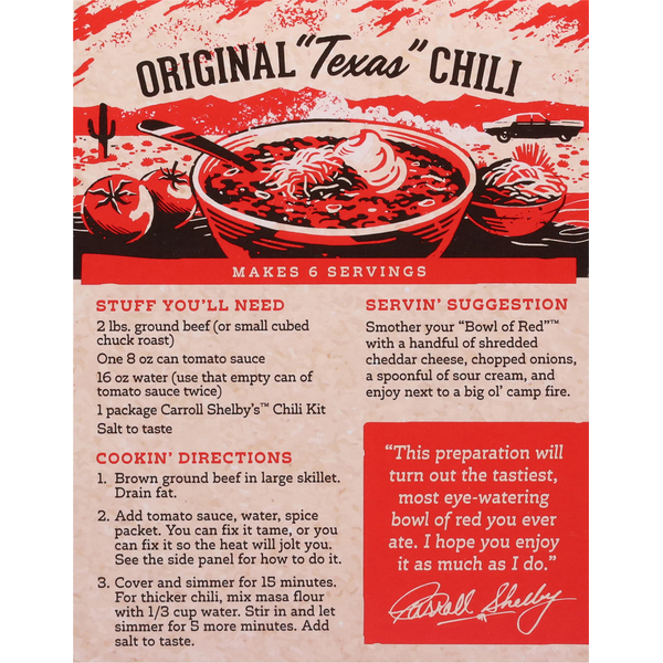 Carroll Shelby Chili Ingredients Revealed and How to Make It Easy